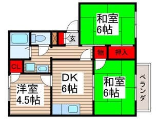 ブルーハイツアオキの物件間取画像